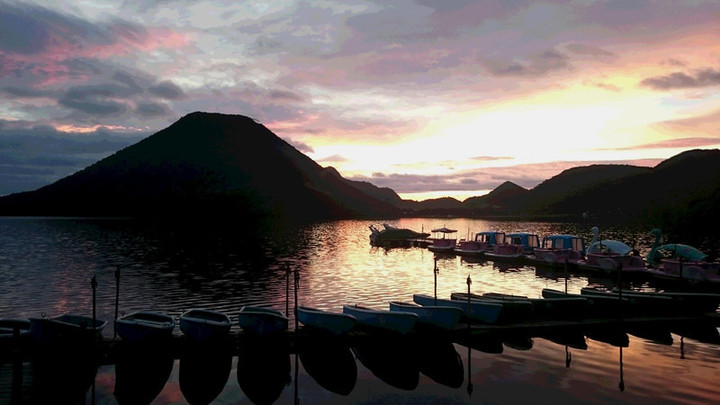 ９月７日 朝焼けの榛名湖